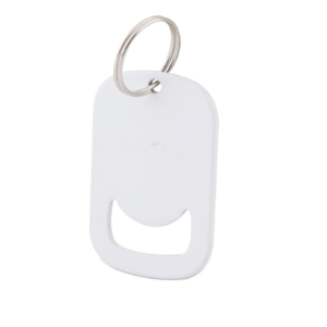 Keyring Bottle Opener White
